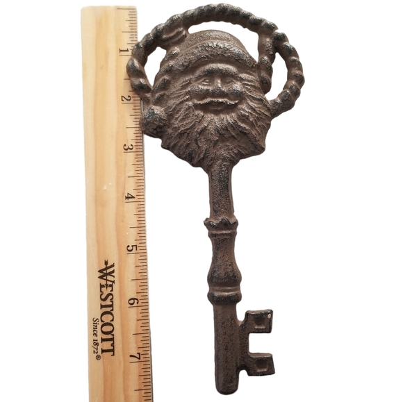 Santa's Magic Key Christmas Holiday Ornament Solid Metal 7.5" 1pc - Picture 6 of 7